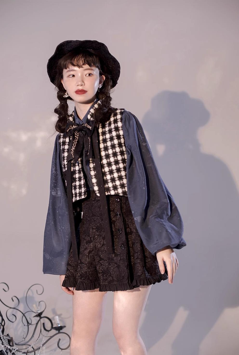 ZJstory - Starry for You - Vintage Lolita Shirt American Retro Style Blouse
