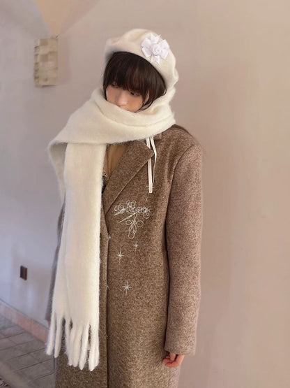 Warm Wide Long Tassel Scarf【s0000004907】