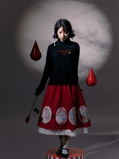 Half turtleneck cotton bottoming shirt 【s0000003604】