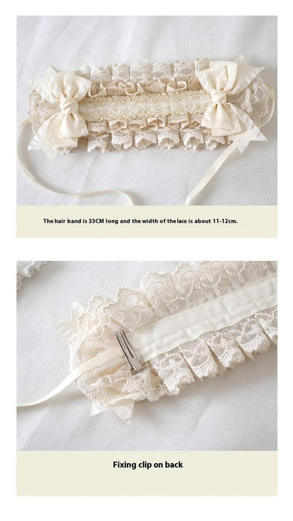 Xiaogui - Elegant Lolita Ivory Lace Hair Band