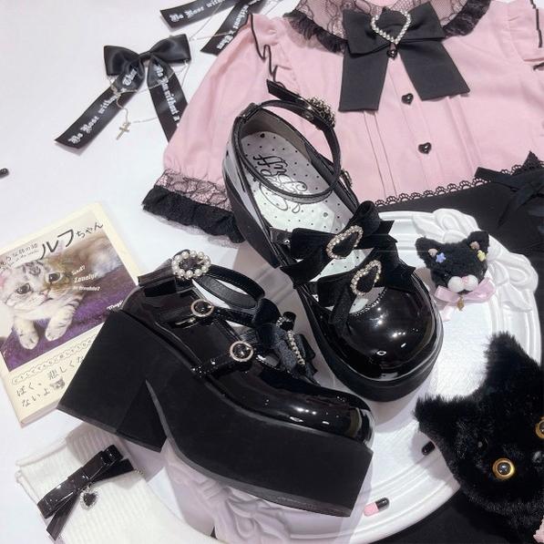 Sheep Puff - Sweet Lolita Heel Punk Platform Shoes