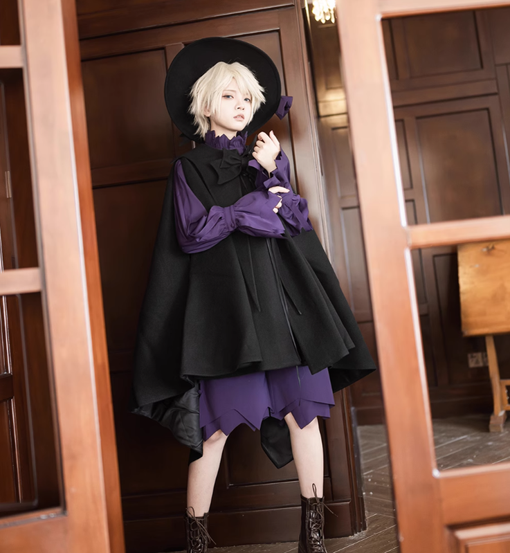 Princess Chronicles - Ouji Lolita Prince Black Bow Cloak