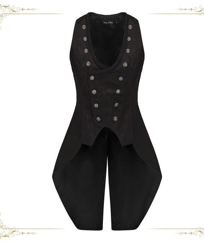 Immortal Thorn - Subtle Prejudice - Ouji Lolita Long Coat Hight-Low Hem with a Back Bow