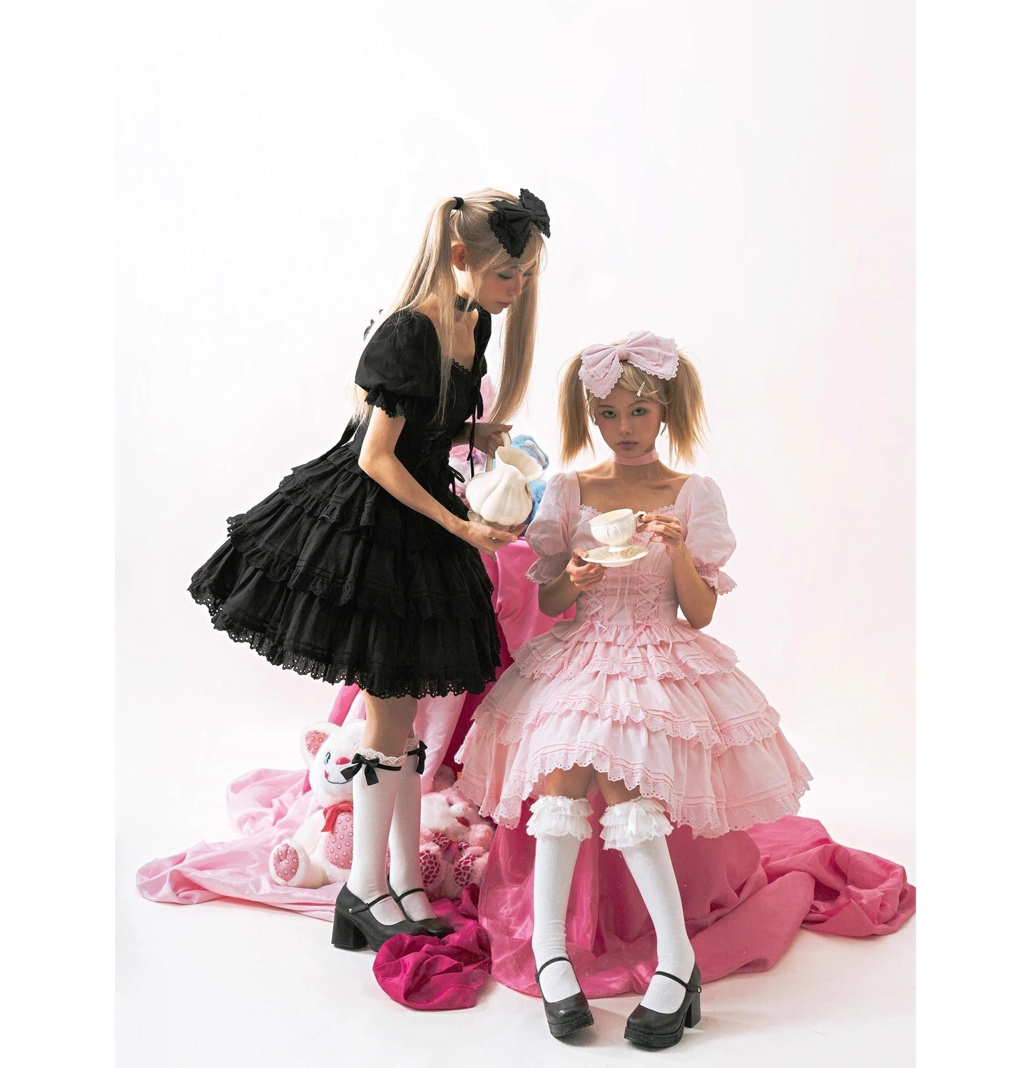 MEEKWIND - Miss Flora - Cotton Sweet Lolita Dress Set Doll-like OP and JSK