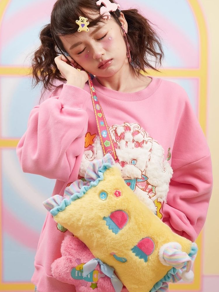 Plush crossbody audible singing pillow bag【s0000004928】