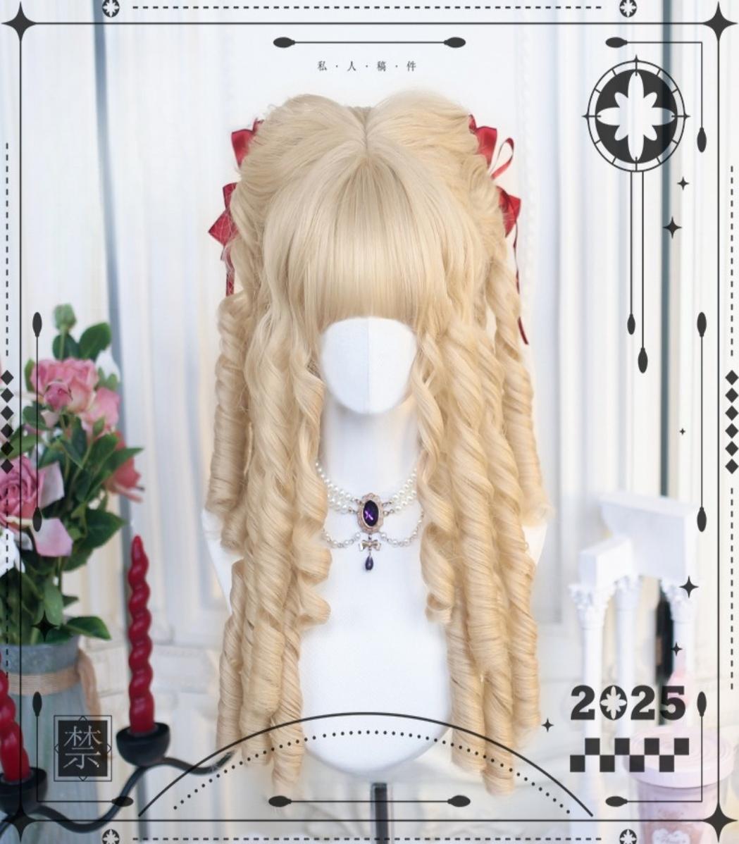 Dalao Home - 50-55 CM Lolita Wig with Retro Roman Curls