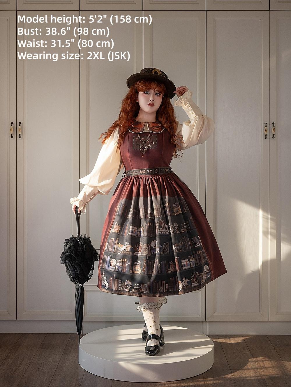 Miss Point - German Bookshelf - Classic Lolita Printed JSK Dress