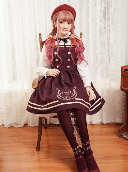 Chess Story - Magic Music School Series Fiddle Embroidery College Style Lolita JSK