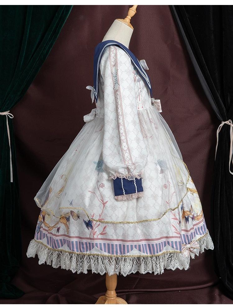 OCELOT - Classic Lolita OP Sailor Collar Elegant Lolita Dress