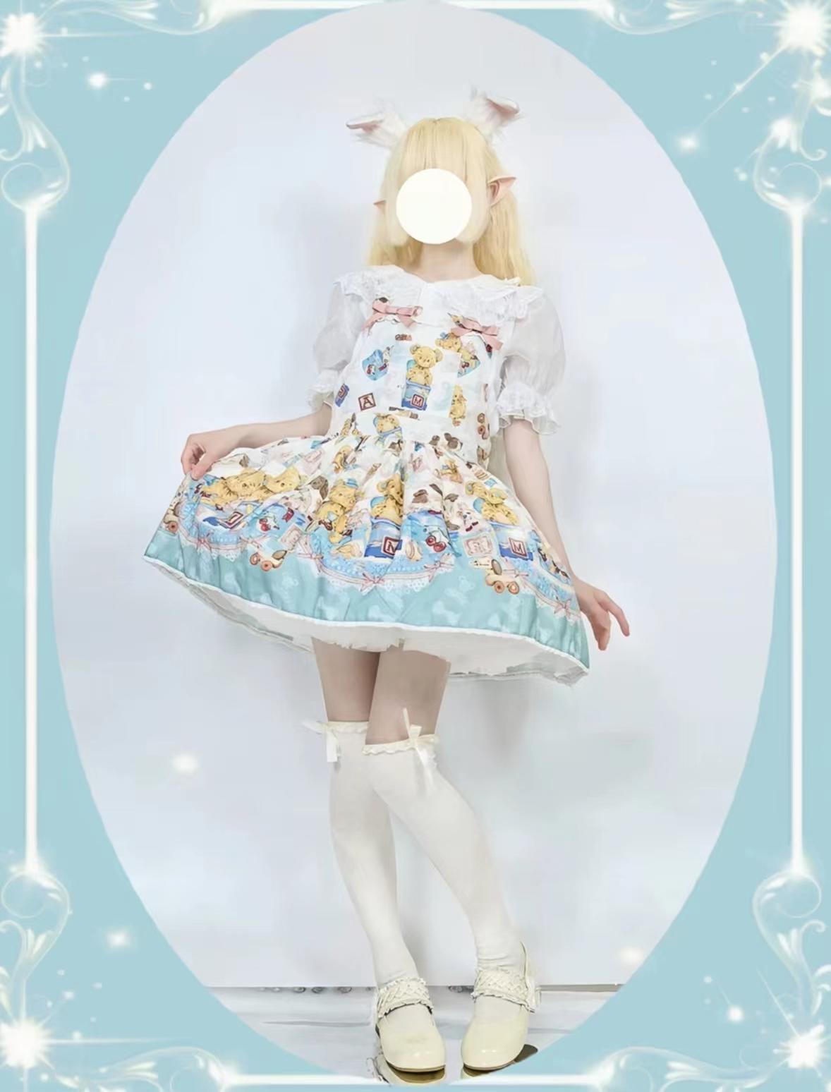 DMFS - Sweet Lolita Shirt Cotton Lolita Blouse Doll Collar