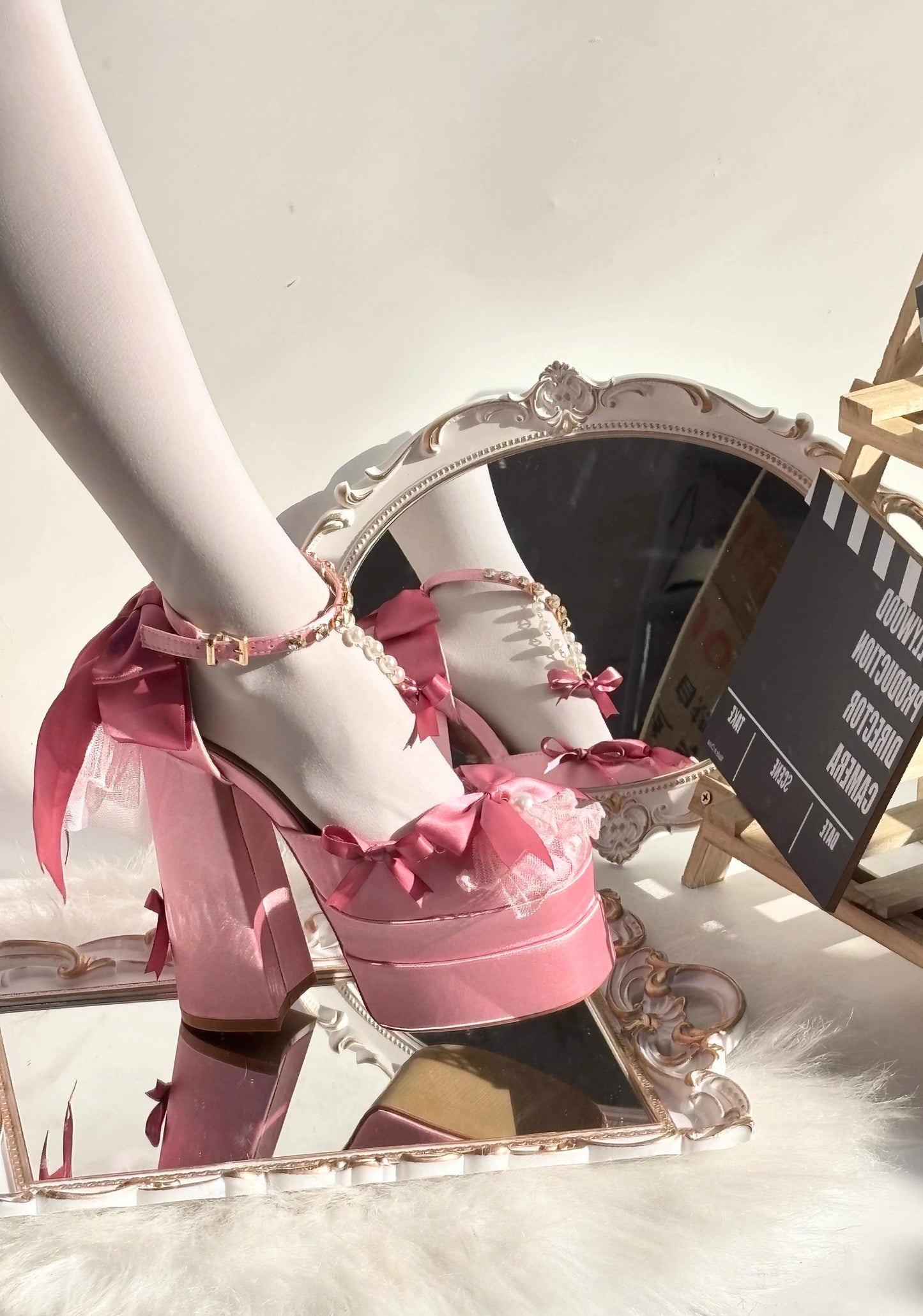 Sky Rabbit - Bowknot Dream - 14 CM Sweet Lolita High Platform Shoes with Chunky Heel