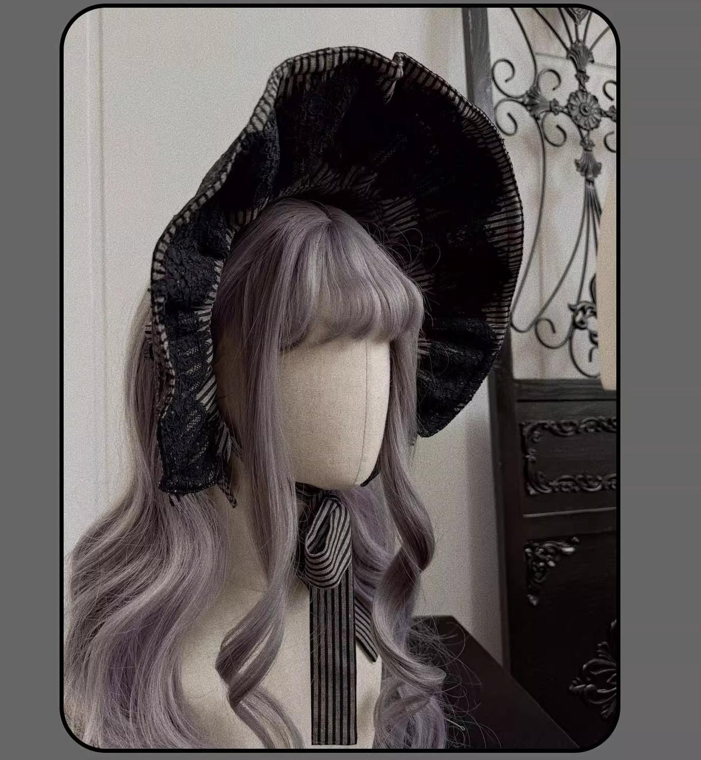 Susin Lolita - Striped Cross - Gothic Coordinated Lolita Set, Adjustable Blouse & Skirt