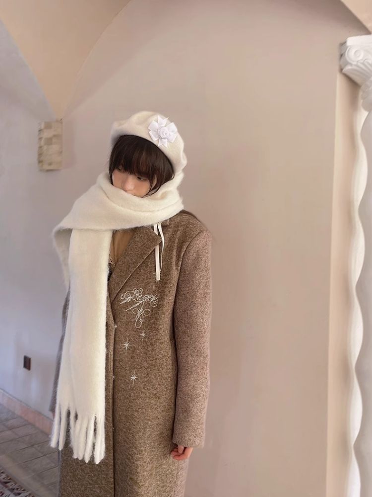 Warm Wide Long Tassel Scarf【s0000004907】