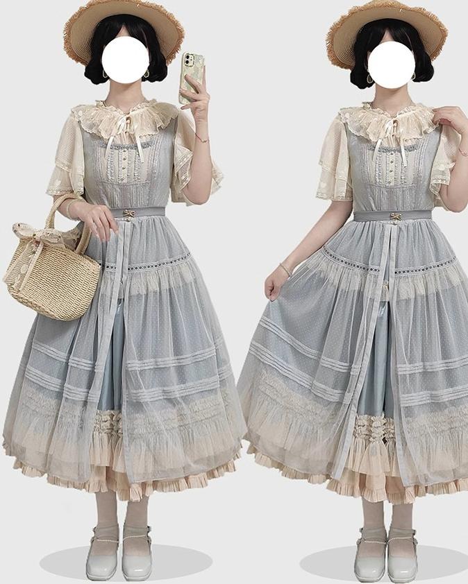 Time Memory - Sweetheart Curtain - Sweet Lolita Shawl Short Sleeve Lace Cardigan