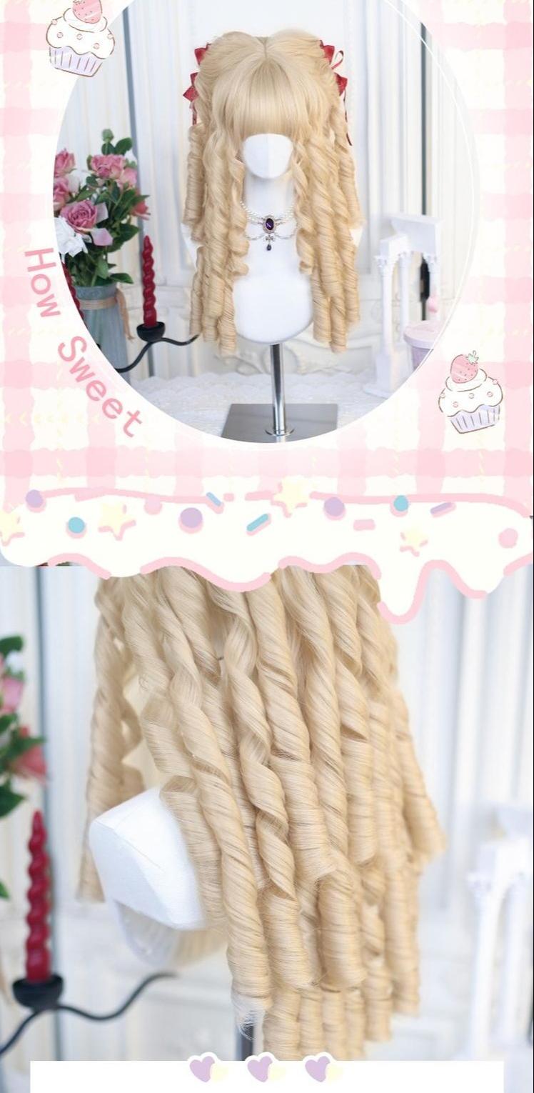 Dalao Home - 50-55 CM Lolita Wig with Retro Roman Curls