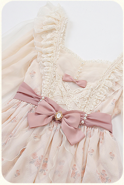 Letters from Unknown Star - Time Stationery - Elegant Lolita Long Sleeve OP Dress