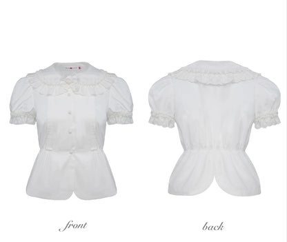 Nololita - Nightingale - Old School Lolita Shirt with Detachable Sleeves