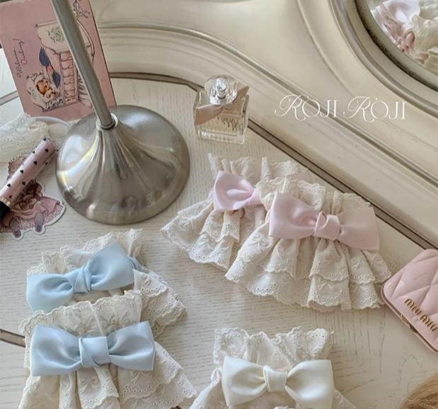 Roji Roji - Kawaii Lolita Lace Cuffs Summer Butterfly Bow Arm Sleeves
