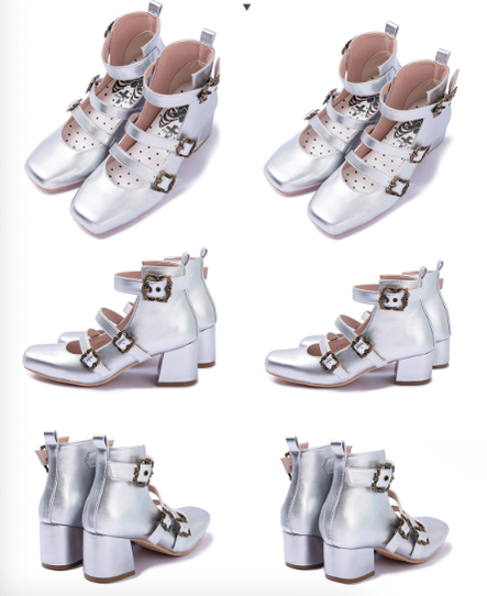 MODO - Vintage Elegant Lolita Three-buckle Mary Janes Shining Shoes