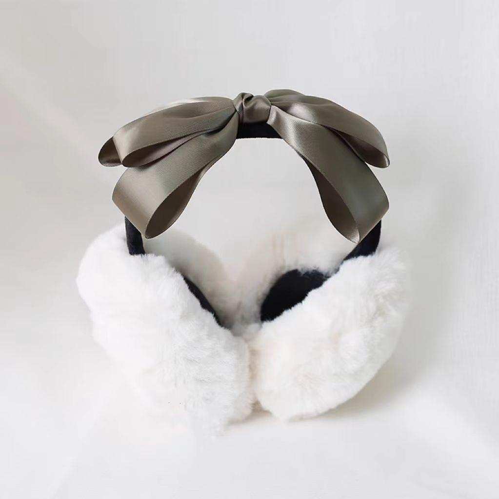 Xiaogui - Winter Lolita Earmuff Bow Plush Earmuff Ear Protector