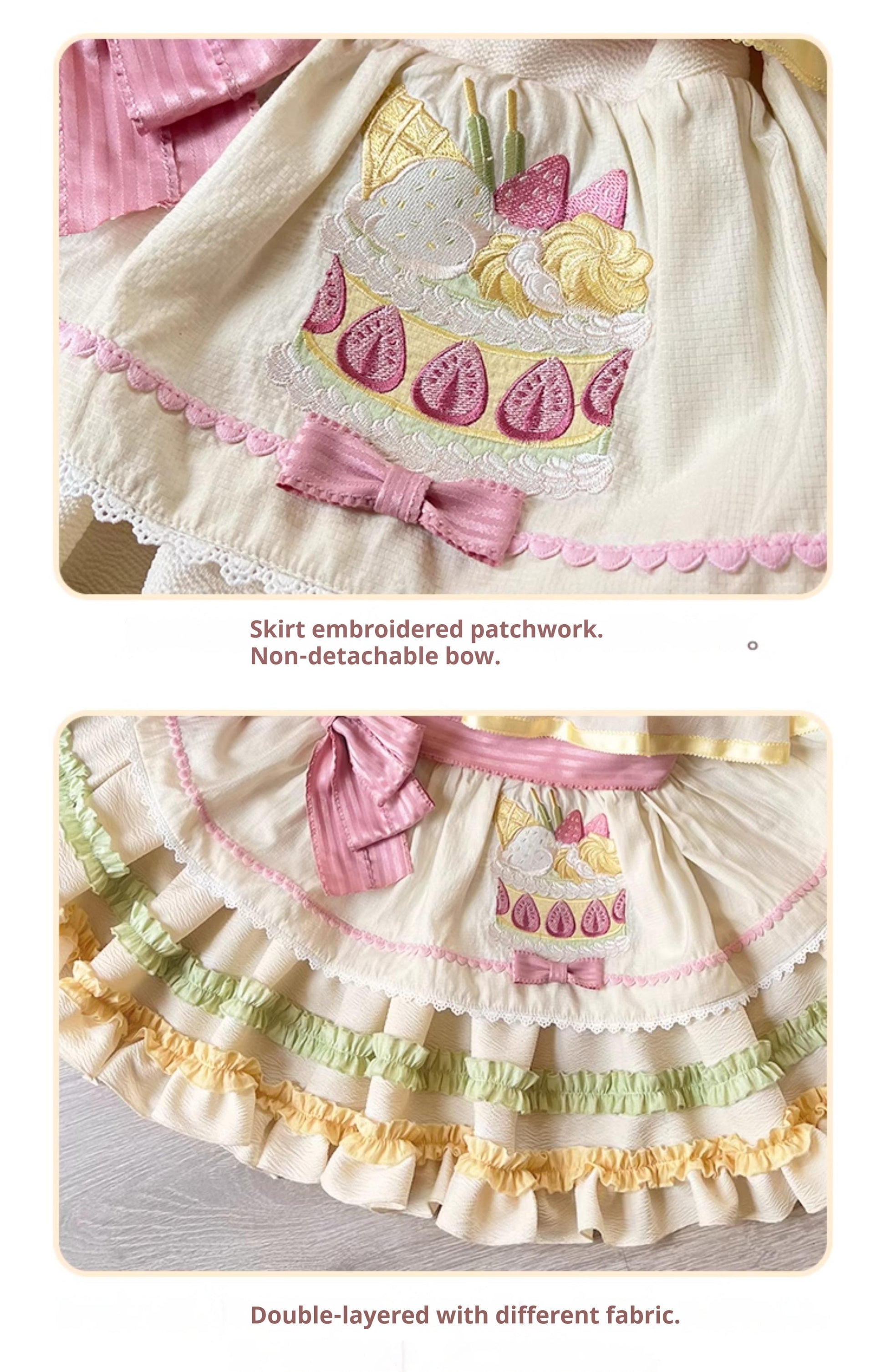 Mewroco - Decorative Cake - Sweet Lolita JSK Camisole Jumper Dress