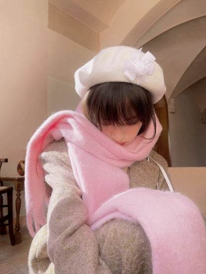 Warm Wide Long Tassel Scarf【s0000004907】