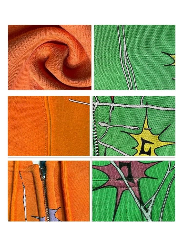 Crackle Print Pointed Short Sweatshirt Jacket【s0000004815】