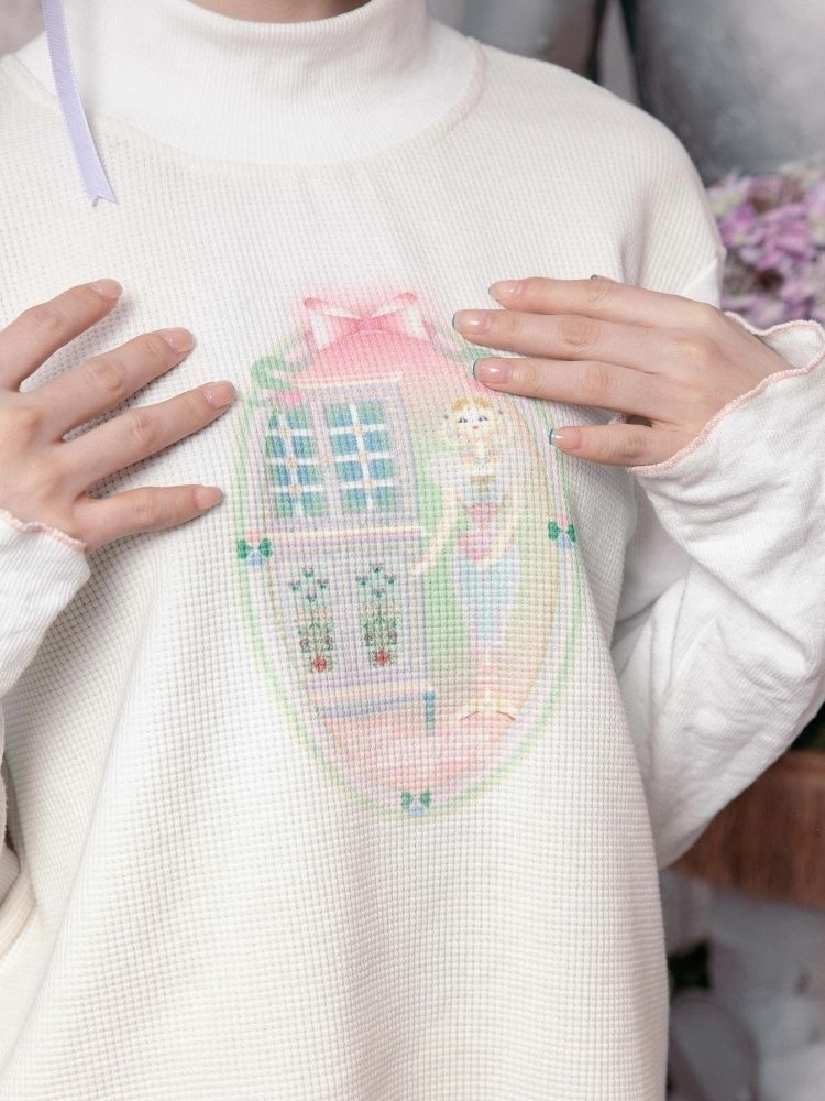 Half turtleneck cotton bottoming shirt 【s0000003604】