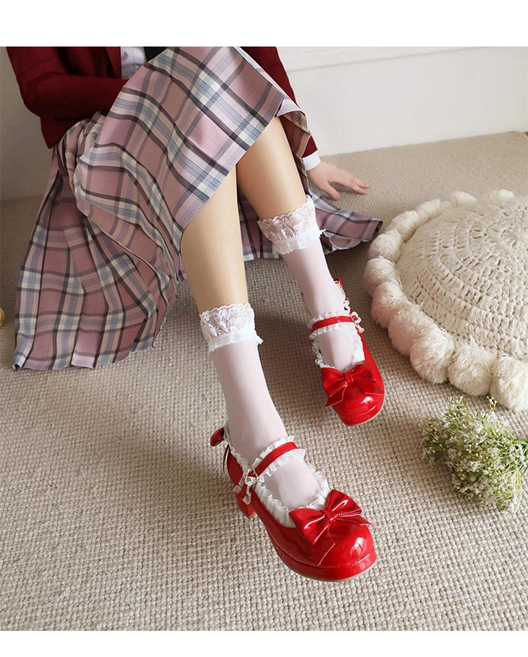 Yana - Rainbow Yana - Sweet Lolita Shoes, Lace & Bow Design
