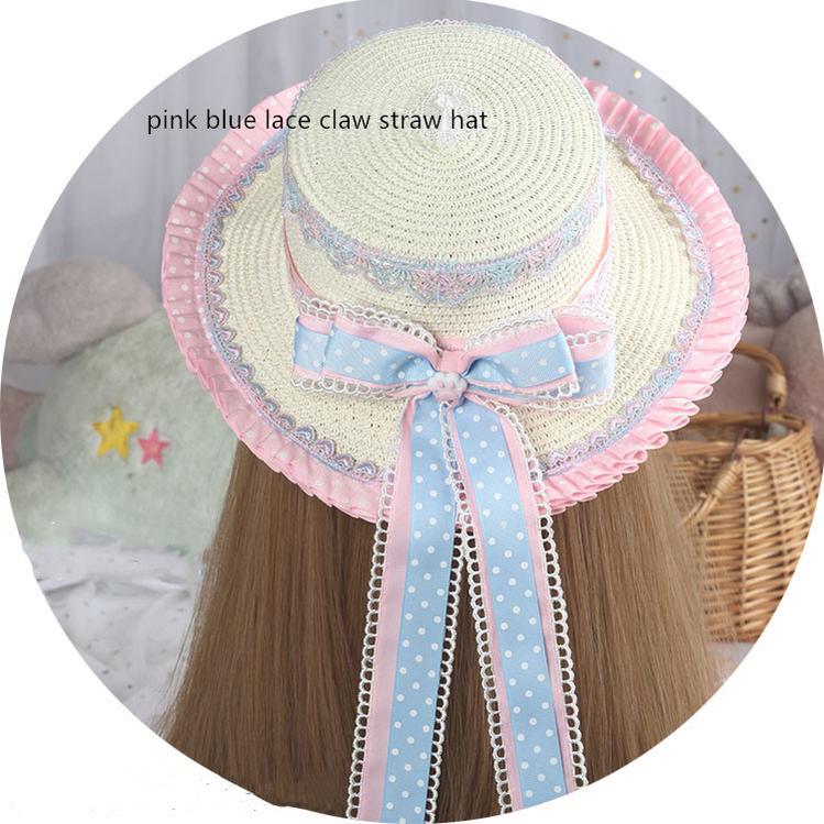 Manmeng - Pink and Blue Sweet Lolita Bow Headwear