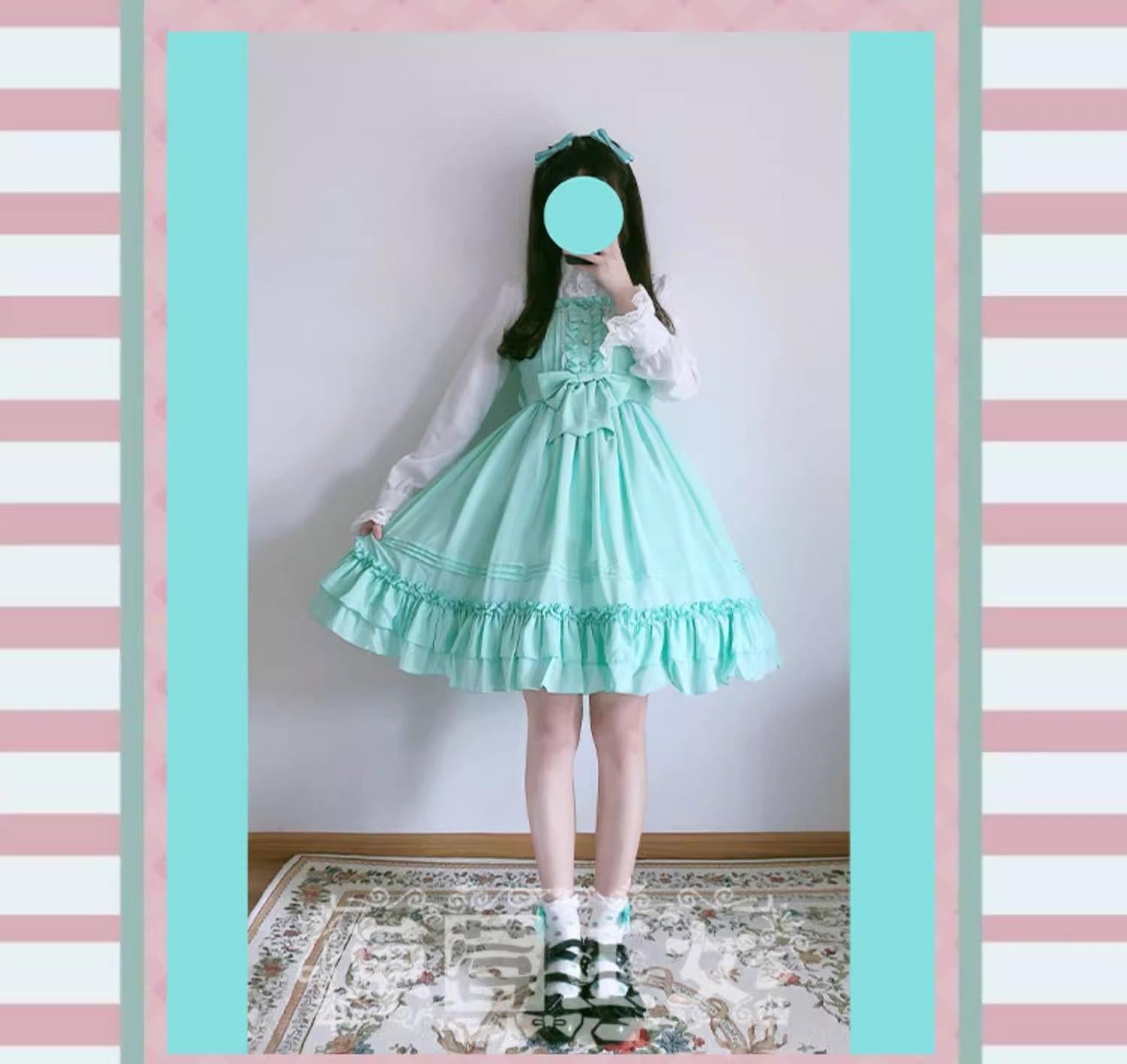 Strawberry Witch - Sweet Lolita JSK Multicolored Lolita Dress