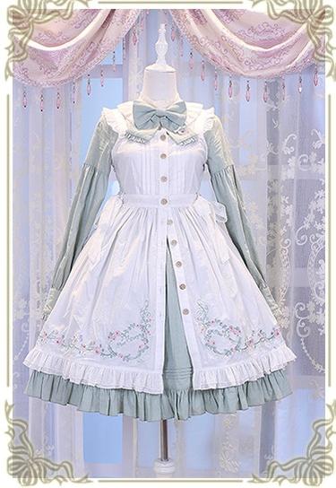 Chess Story - Vintage Lolita Long Sleeve OP Dress