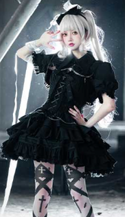OCELOT - Contract Cross - Gothic Sweet Lolita Short Dress