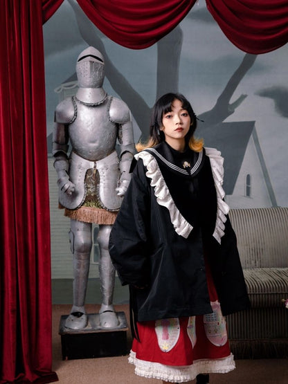 Plaid splicing reversible coat【s0000003612】