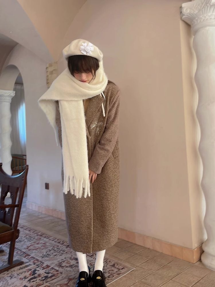 Warm Wide Long Tassel Scarf【s0000004907】