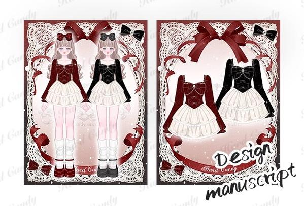 Yingtang - Plus Size Lolita Dress Velvet Long Sleeve