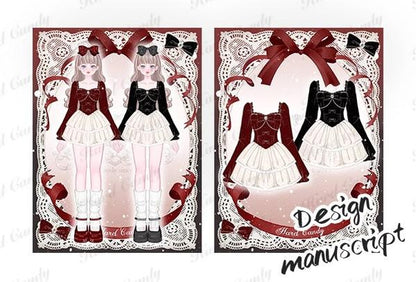 Yingtang - Plus Size Lolita Dress Velvet Long Sleeve