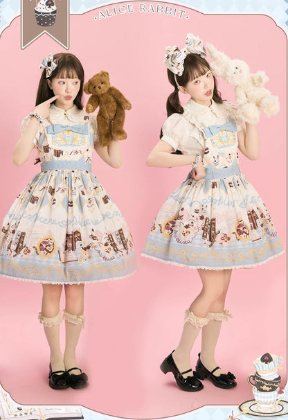 Sweet Dream Sheep - Alice Cat - Printed Kawaii Lolita Dress