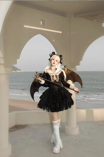 CastleToo - Crossbone - Ouji Lolita Shorts Suit Gothic Lolita Top and Blouse