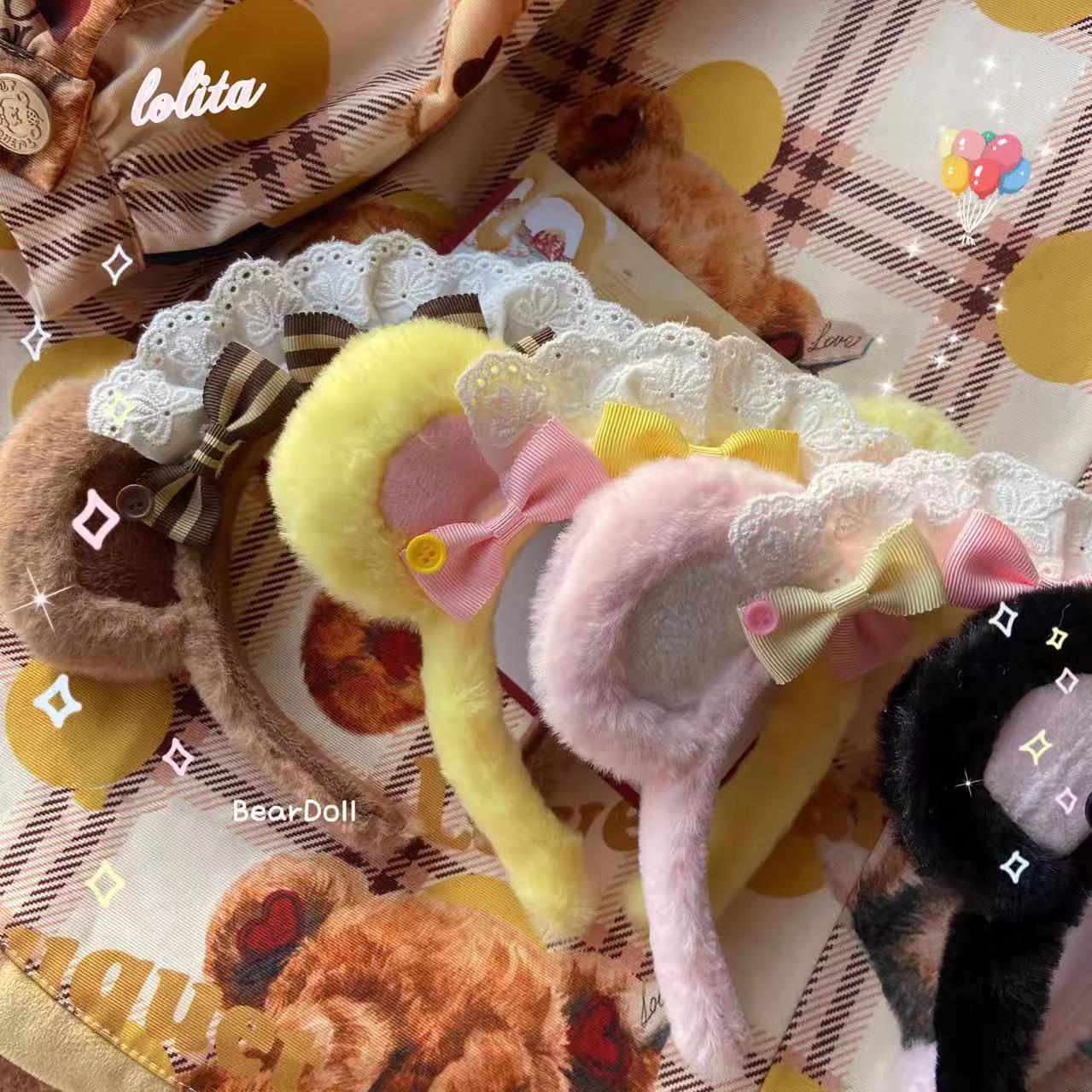 Bear Doll - Kawaii Lolita KC Sweet Butterfly Bow Lolita Headband