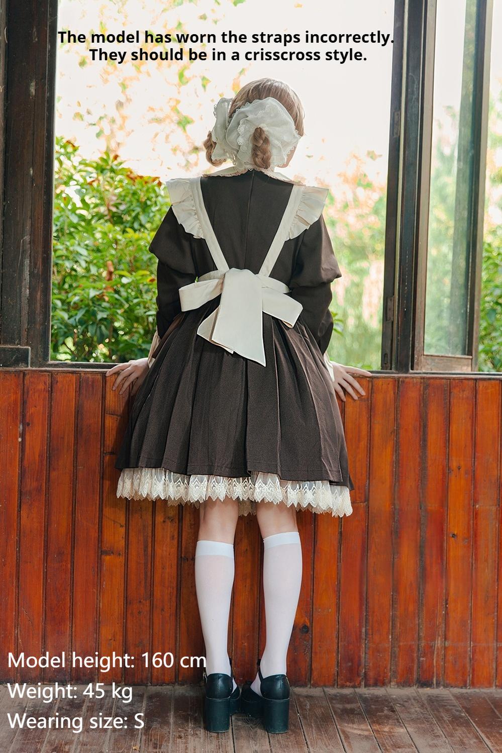 Infanta - Suliko - Maid Lolita OP Set with Soldier Style Waist Pack and Apron