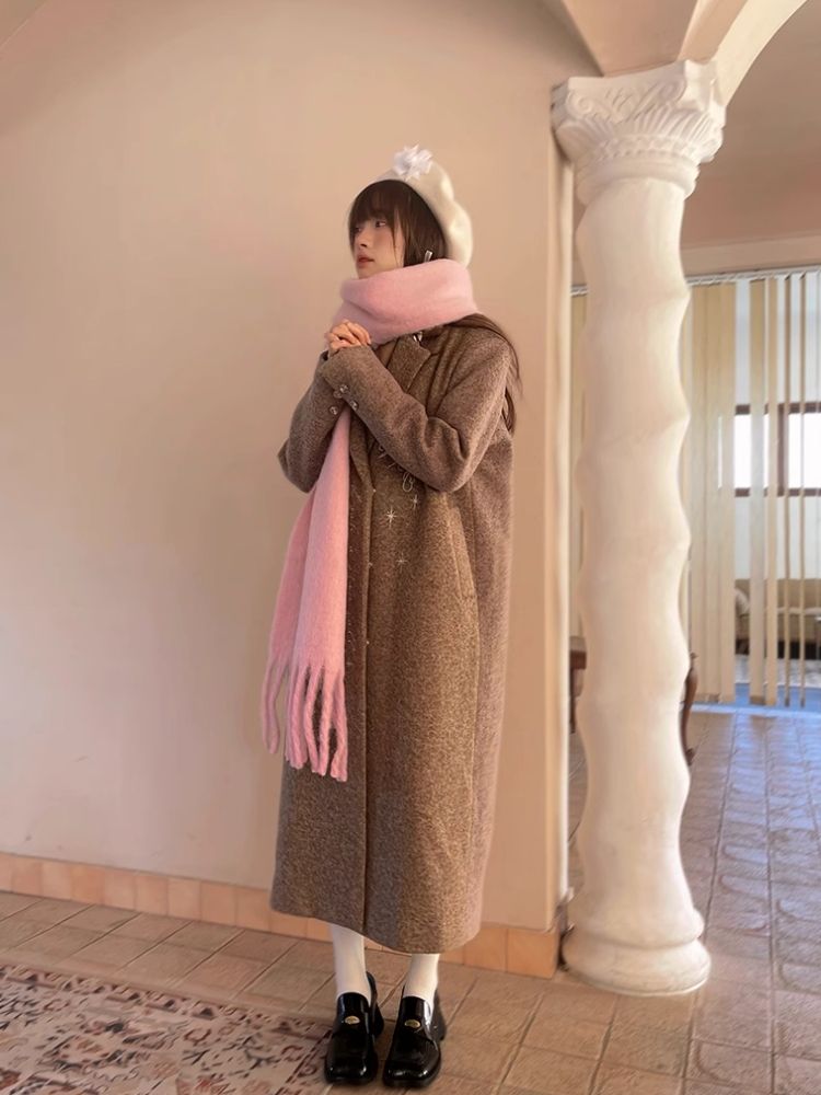 Warm Wide Long Tassel Scarf【s0000004907】