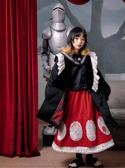 Plaid splicing reversible coat【s0000003612】