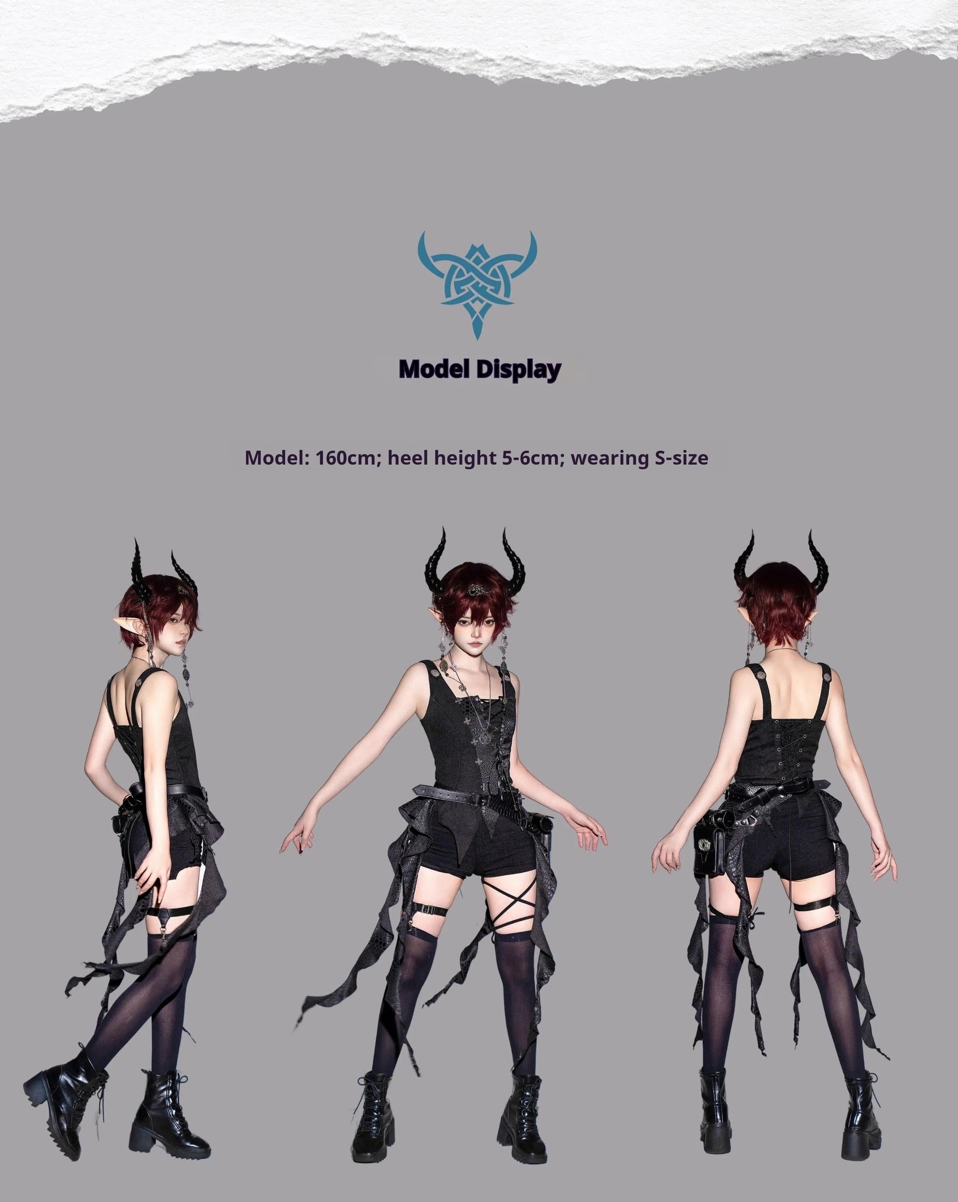 Wuyuzhe - Dragoon Knight 3.0 Version - Western Fantasy Style Lolita Irregular Skirt Set Lolita Vest