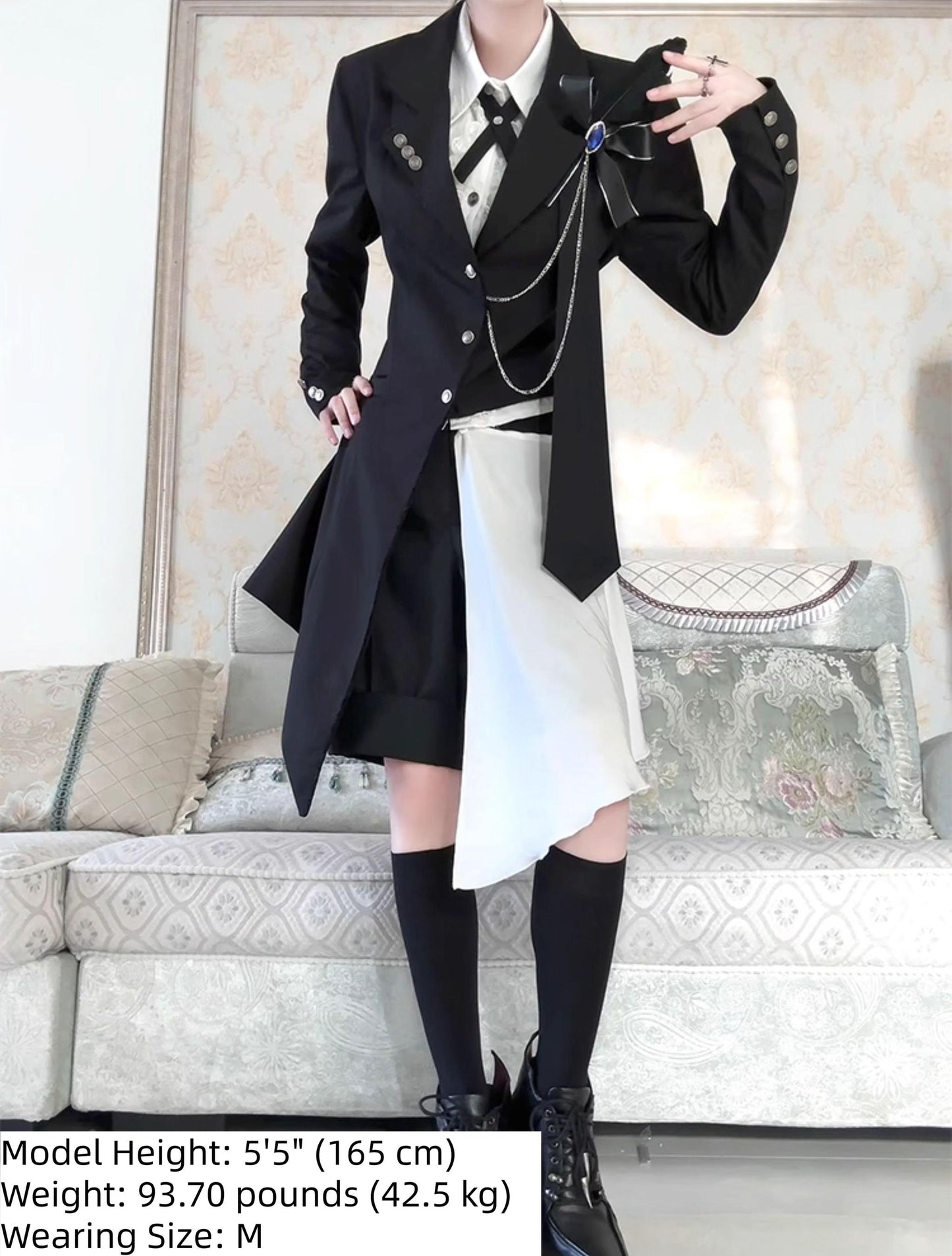 CastleToo - Black Tea Concerto - Ouji Lolita Outfit, Long Vest & Jacket