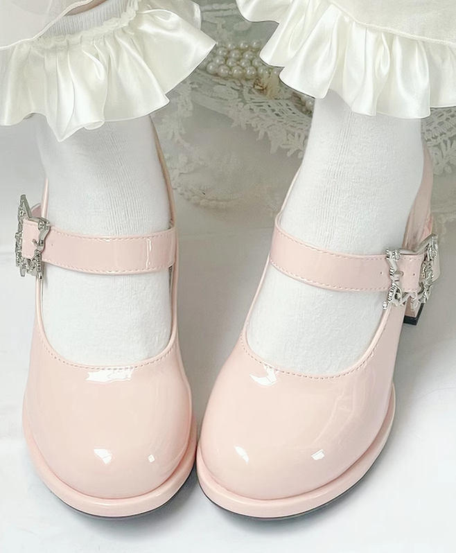 Dreamland - Wanxiang Cycle - Elegant Lolita Heel Shoes with Embossed Rose
