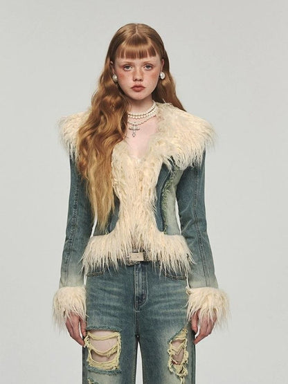 Retro damaged denim jacket【s0000004124】