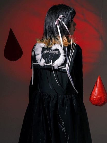 Sailor suit style dress【s0000003605】