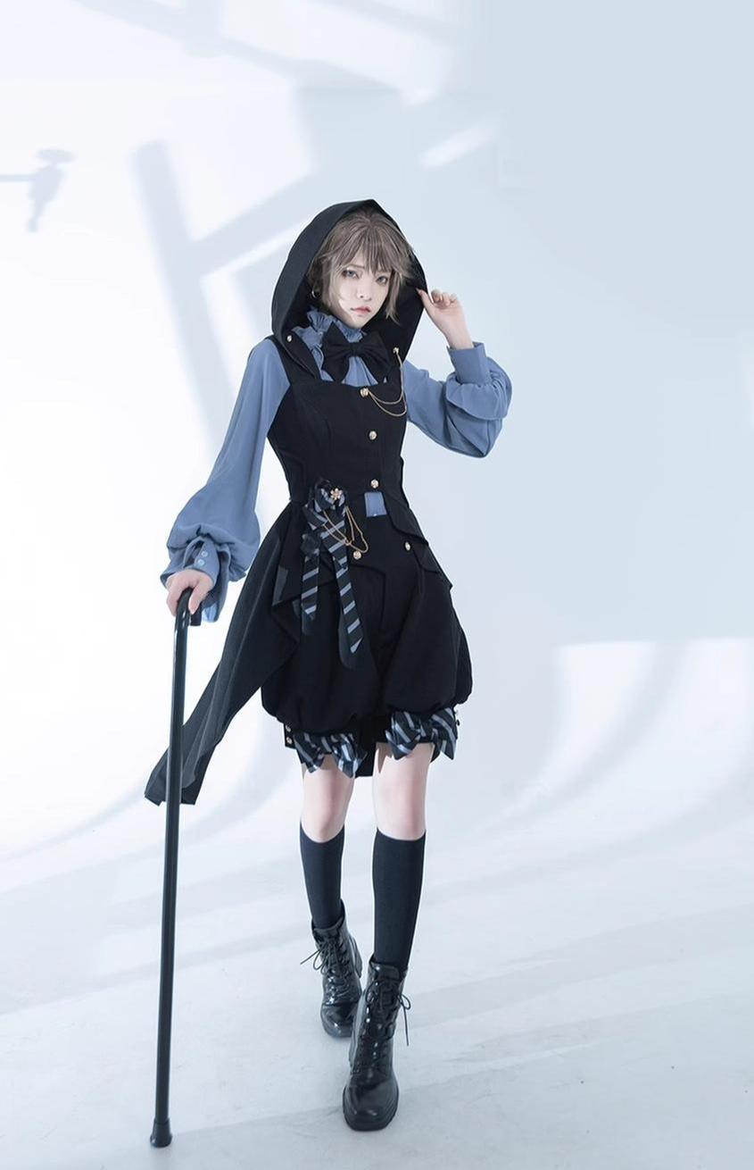 Princess Chronicles - Narrative Rule - Ouji Lolita Shorts Set, Long Vest