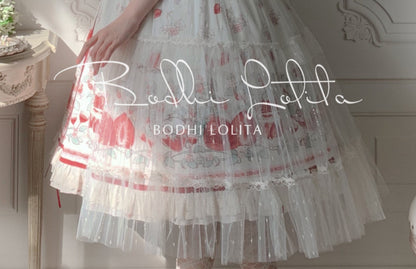 Bodhi Lolita - Strawberry Fruit Tea SP - Apricot Sweet Lolita Jumper Dress